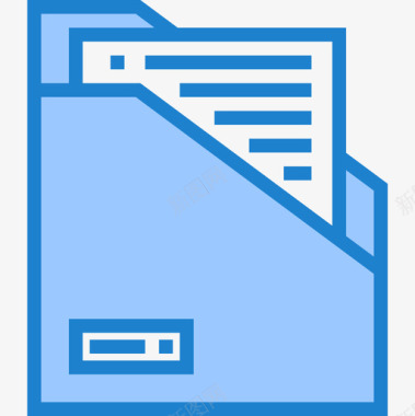 文件夹办公用品6蓝色图标图标