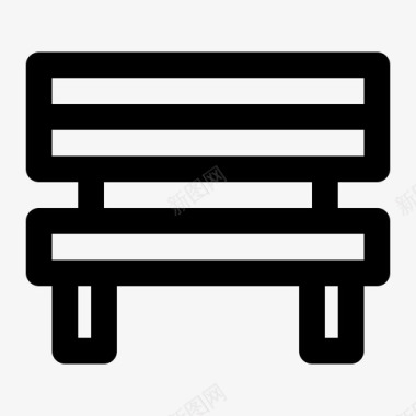 长凳椅子家具图标图标