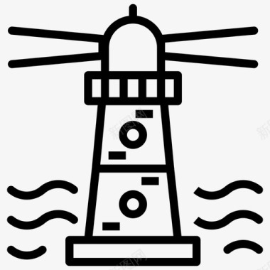 灯塔航海方向航海建筑图标图标