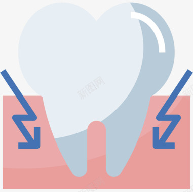 清洁牙科护理21扁平图标图标