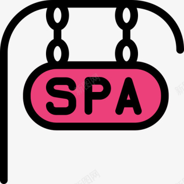 Spa美容Spa6线性颜色图标图标