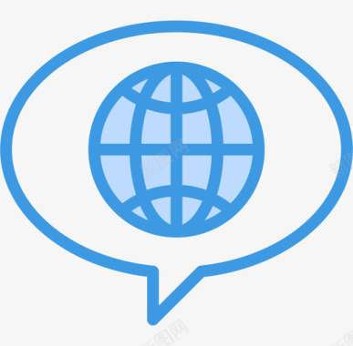 世界社交网络21蓝色图标图标