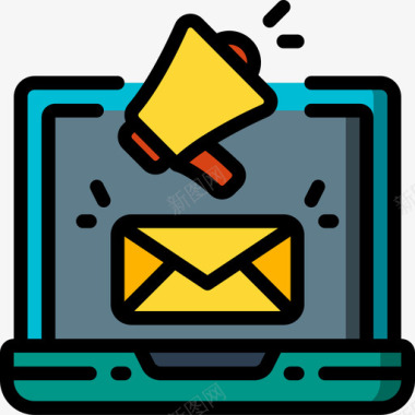 电子邮件响应电子邮件搜索引擎优化和网页优化18线性颜色图标图标