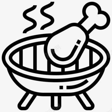 烤肉户外炉子图标图标