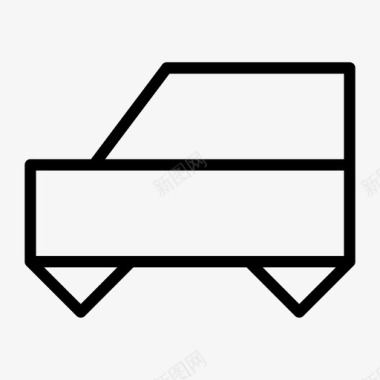 折纸车汽车纸工艺图标图标