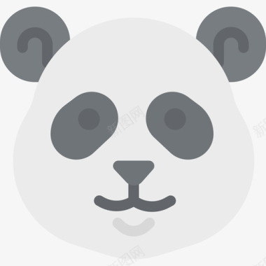 熊猫熊猫中国57扁平图标图标