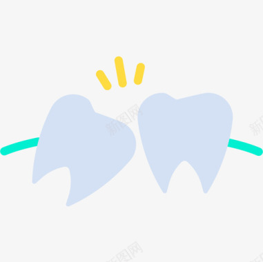 智齿牙14扁平图标图标