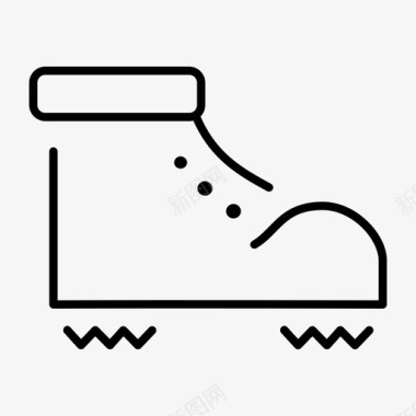 登山鞋靴子脚图标图标