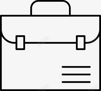 流线型公文包包购物图标图标
