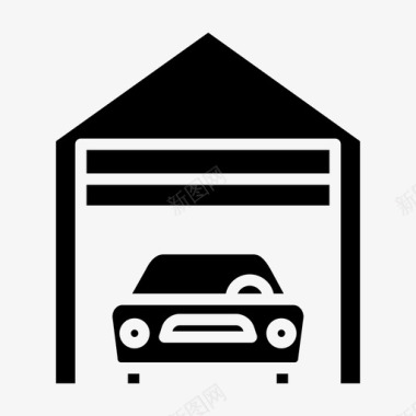 汽车停车场物业图标图标