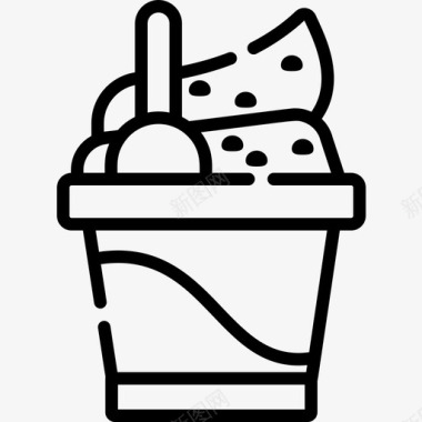 冰淇淋糖果和糖果12份直系图标图标