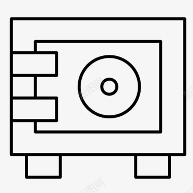 储物柜收纳柜存款储物柜钱图标图标