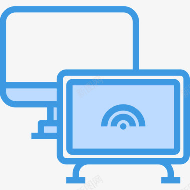 我爱电视图标智能电视计算机网络5蓝色图标图标
