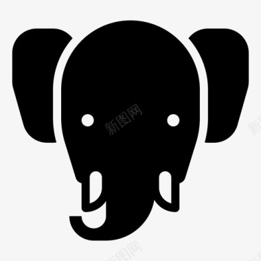 大象背影大象动物主教图标图标