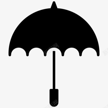 雨伞刺猬保险图标图标