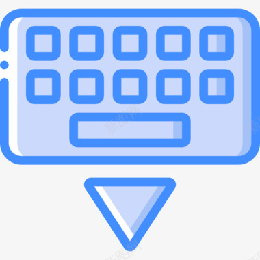 键盘教学键盘移动接口4蓝色图标图标