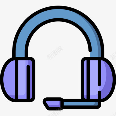 耳机游戏71线性颜色图标图标