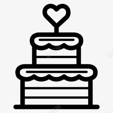蛋糕周年纪念庆祝图标图标