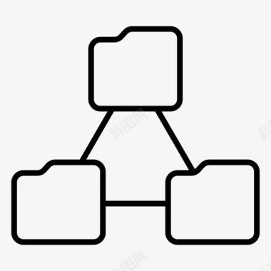 橙色文件夹共享文件夹数据中心搜索引擎优化图标图标