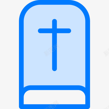 墓碑所有圣徒日2蓝色图标图标