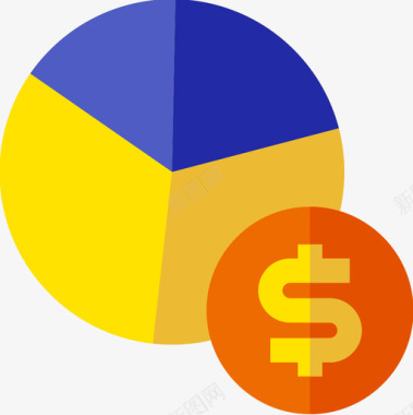 饼图营销128扁平图标图标