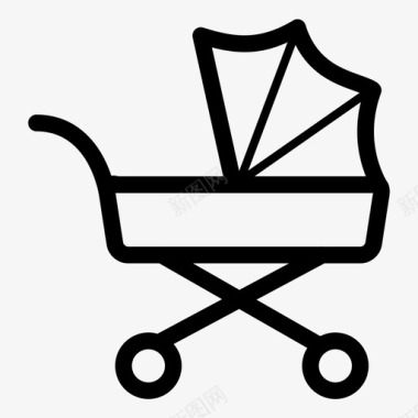 婴儿手推车婴儿车童车童年图标图标
