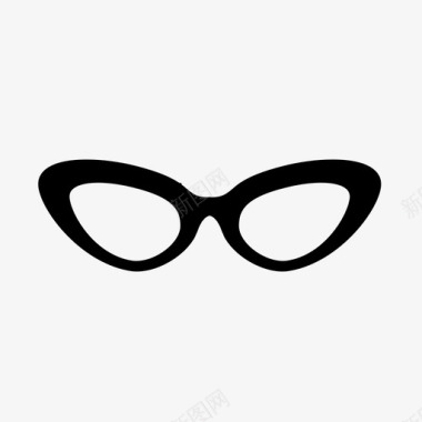 眼镜猫眼时尚图标图标