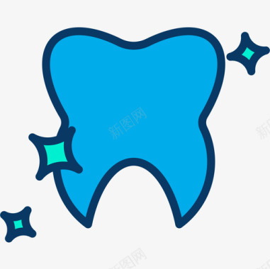 绿色牙齿图标牙齿卫生18线颜色图标图标