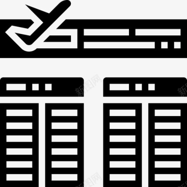 飞行飞机机场75字形图标图标
