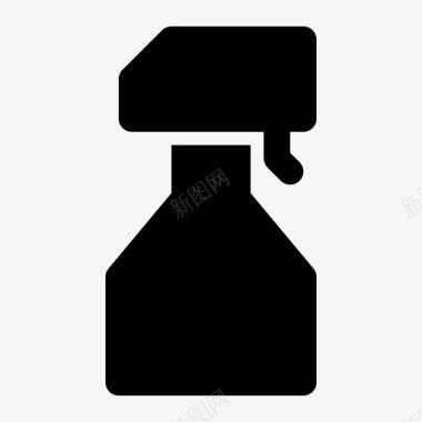 喷雾器瓶子清洁图标图标