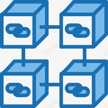 区块区块链27蓝色图标图标