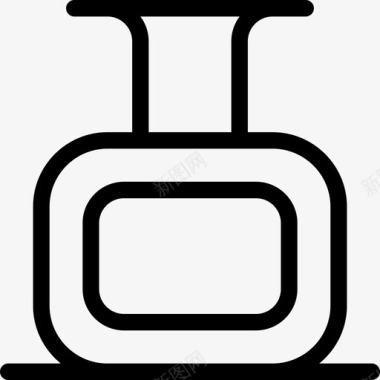 油瓶水疗和瑜伽直线型图标图标