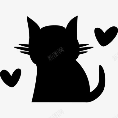 彩绘宠物猫可爱的猫小猫图标图标