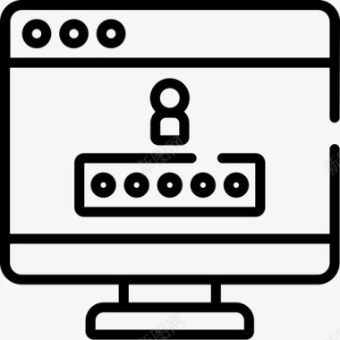 科技感网页计算机网页95线性图标图标