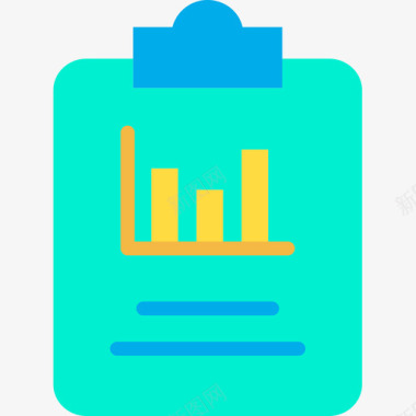 剪贴板数据科学平面图标图标