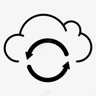 云集云同步同步计算机云集图标图标
