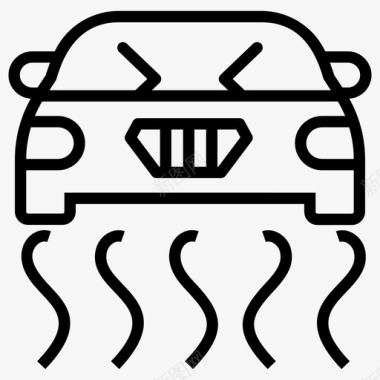 汽车esp汽车防滑汽车稳定控制图标图标