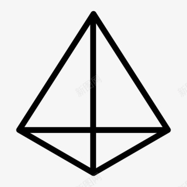 四面体几何体形状图标图标