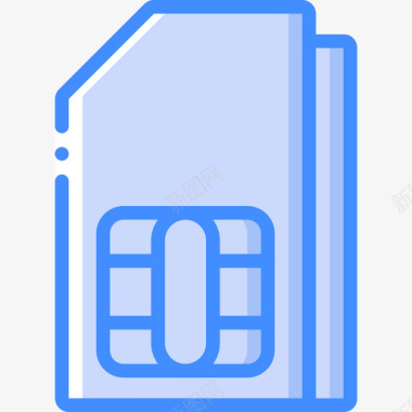 Sim卡移动接口4蓝色图标图标