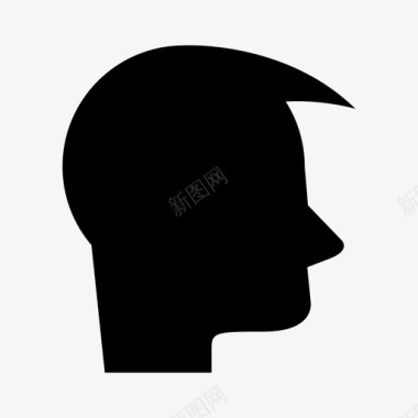 男性轮廓男性头部侧面图标图标