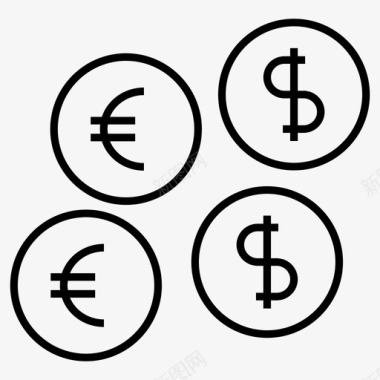 火焰欧元图标硬币欧元货币图标图标