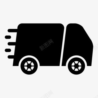 物流卡车送货驾驶图标图标