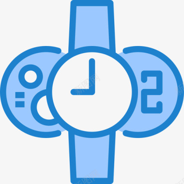 蓝色背景素材定制智能手表3蓝色图标图标