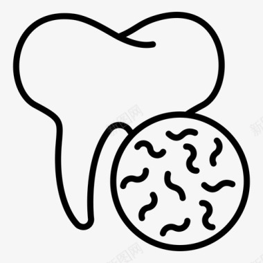 细菌牙齿牙医图标图标