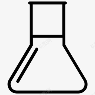 化学课堂锥形烧瓶瓶子化学图标图标