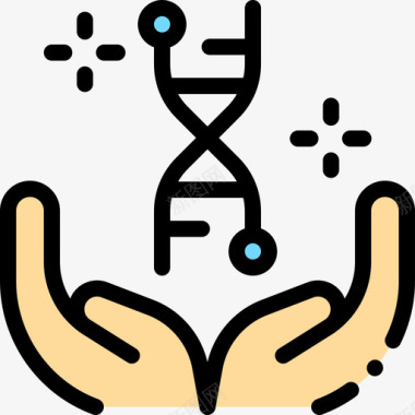 南极生物Adn生物工程14线性颜色图标图标