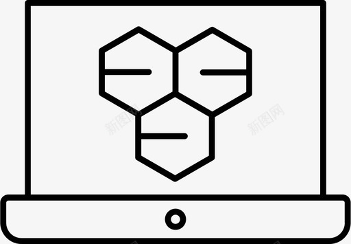 分子圈笔记本电脑电脑医疗图标图标