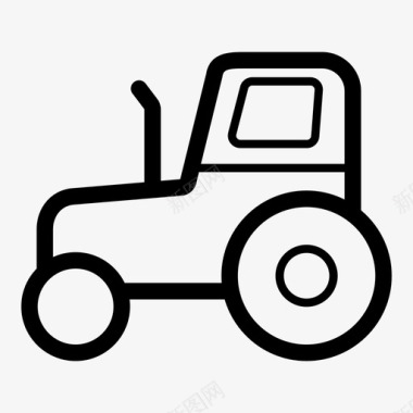 拖拉机小型拖拉机农用设备图标图标