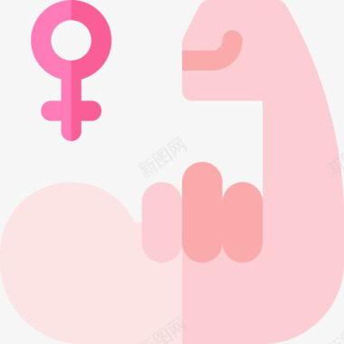 女强人妇女节9平淡图标图标