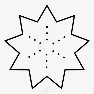 斯堪的纳维亚图案波希米亚分隔线装饰图标图标